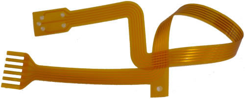PI 물자 노란 Soldermask FPC 가동 가능한 인쇄된 회로 침수 금 표면 50mmX10mm