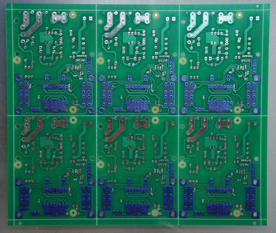 5G 장비를 위한 OEM 파란 Peelable 접착제 임피던스 통제 PCB 녹색 땜납 가면